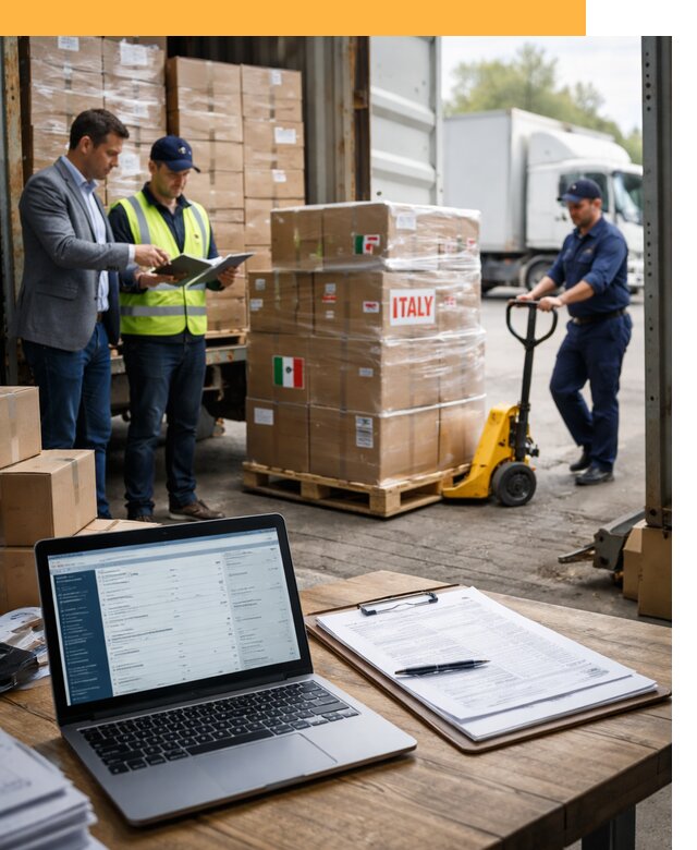 Доставка грузов из Италии: морские и авиаперевозки от 18716